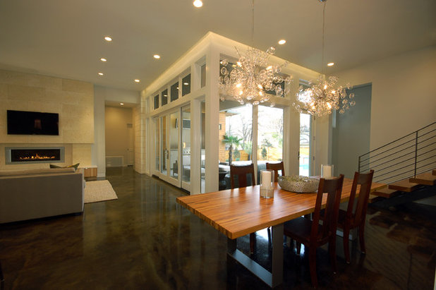 Contemporary Dining Room by Cornerstone Architects