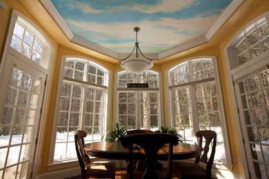 Example of a mid-sized classic dining room design in Portland
