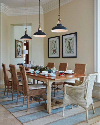 Coastal Dining Room by L K DeFrances & Associates