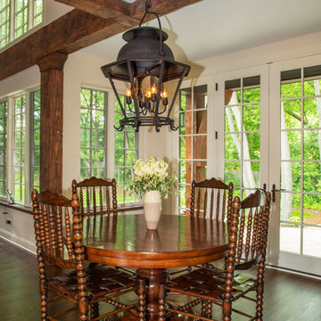Breakfast Room with Stained Douglas Fir Ceiling Beams