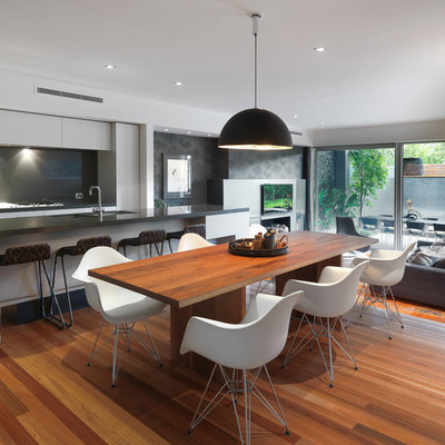 Example of a trendy great room design in Melbourne