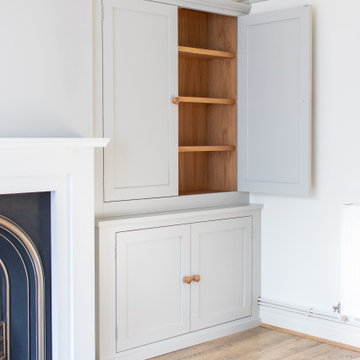 Bromborough, Wirral, Bespoke Alcove Cabinets With Enclosed Shelves
