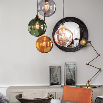 Bubble Pendant Lights in Gray, Gold, Green and Pink - MB Collection