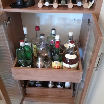 Buffet with plate storage,wine and liquor storage