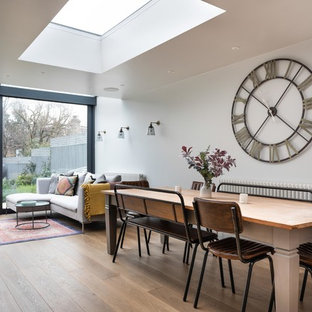 Photo of a contemporary dining room in London.