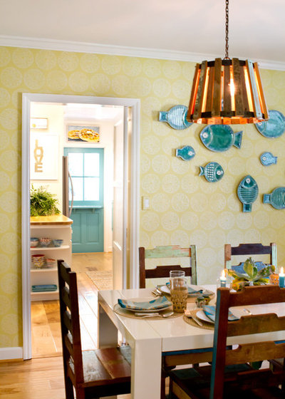 Beach Style Dining Room by Charmean Neithart Interiors