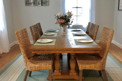 Beach style dining room photo in Boston