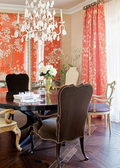 Traditional Dining Room by Jamie Herzlinger