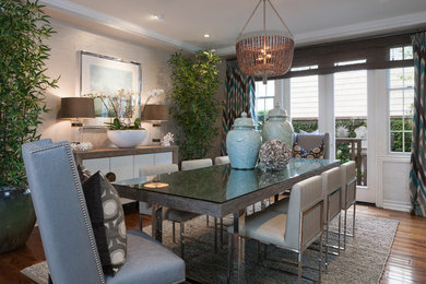 Transitional dining room photo in Orange County