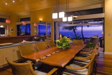 Inspiration for a tropical dining room remodel in Hawaii