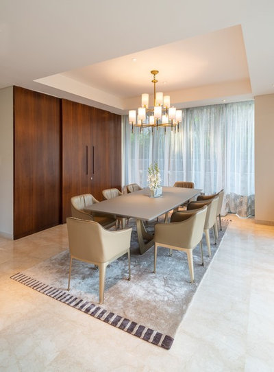 Contemporary Dining Room by White shadows design studio