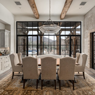 Dining room - mediterranean dining room idea in Phoenix