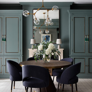 Inspiration for a traditional dining room in London.