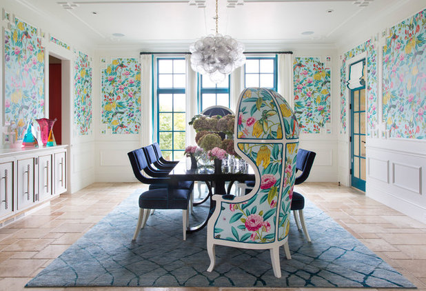 Eclectic Dining Room by Andrea Schumacher Interiors