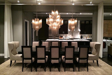 Inspiration for a contemporary dining room in Chicago.