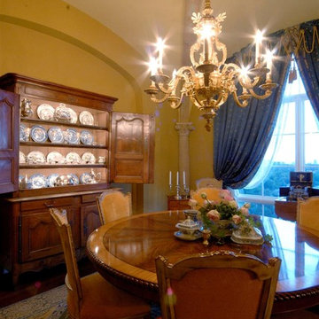 China cabinet and table in dining room