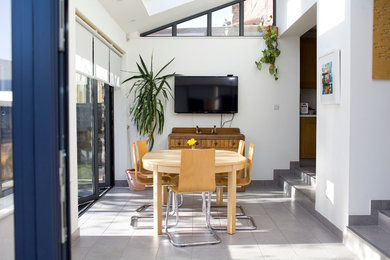 Inspiration for a contemporary dining room in Manchester.