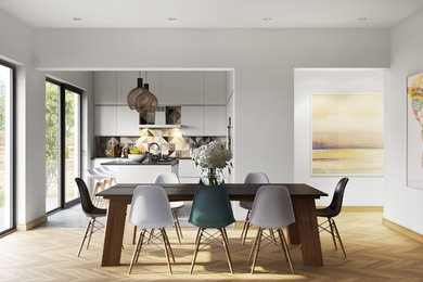 Inspiration for a modern dining room in London.