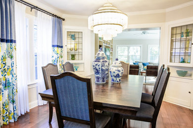 Example of a transitional dining room design in Cleveland