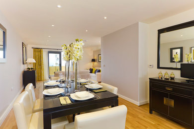 Design ideas for a dining room in Sussex.