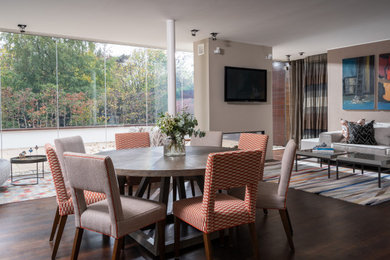 Design ideas for a contemporary dining room in Belfast.