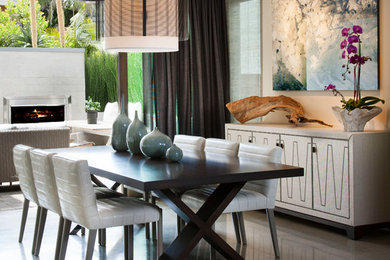 Inspiration for a modern dining room remodel in San Diego