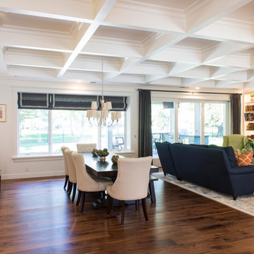 Coffered Ceiling Dining/Family Room