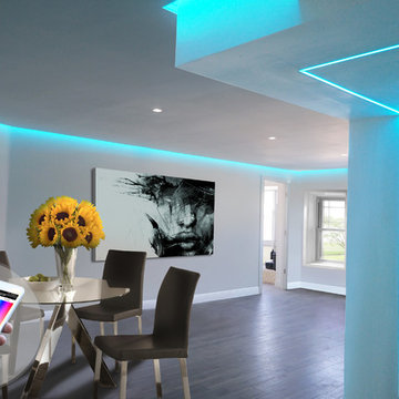 Color Changing Soffit and Linear Lighting Design