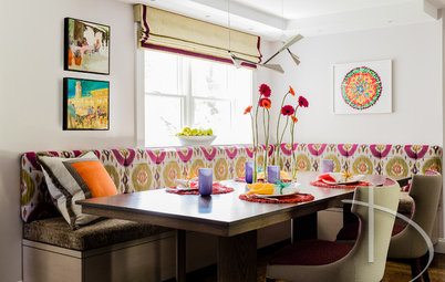 Color Packs a Punch in a New Eat-In Kitchen