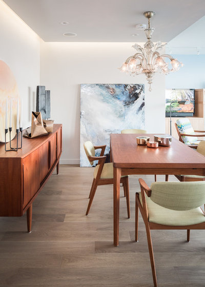 Transitional Dining Room by Falken Reynolds Interiors