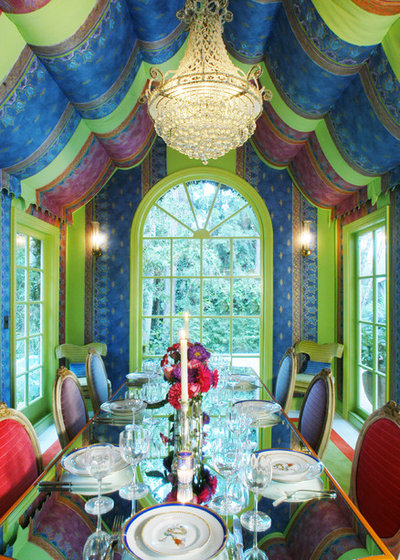 Eclectic Dining Room by Timothy Corrigan, Inc.