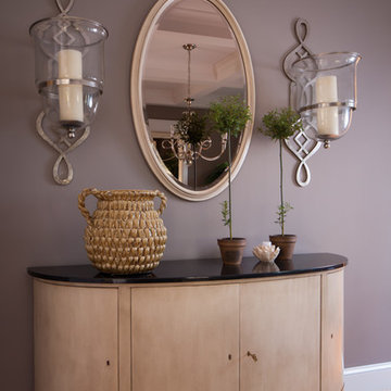 Console with stunning candle sconces