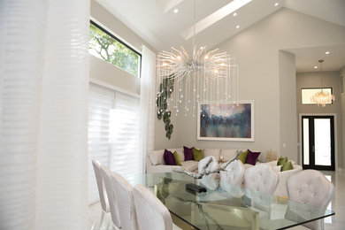 Inspiration for a contemporary dining room remodel in Miami