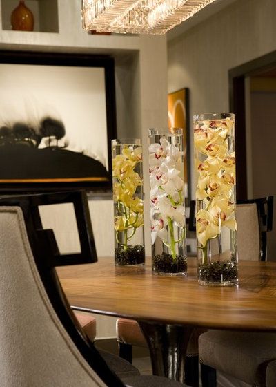 Contemporary Dining Room by Megan Crane Designs, Inc.