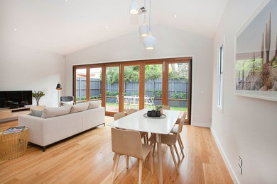 Photo of a contemporary dining room in Melbourne.
