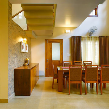 Contemporary House, Minimalistic Interior, Dining Room