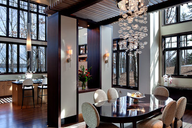 This is an example of a modern dining room in Louisville.