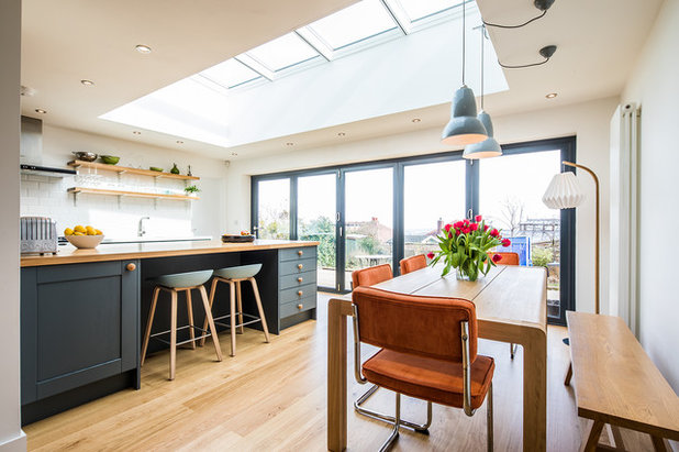 Transitional Dining Room by Sheffield Sustainable Kitchens