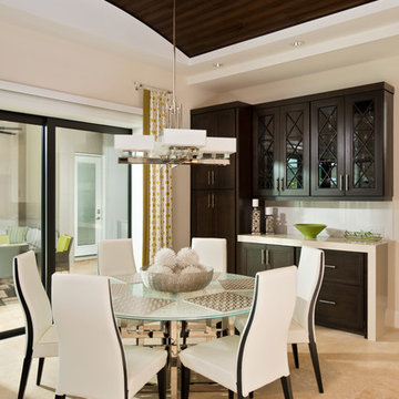 Contemporary with barrel ceiling dramatic accent