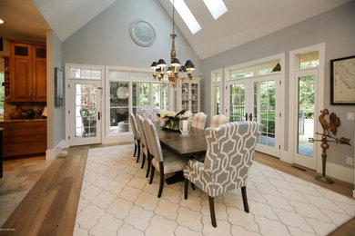 Cool Grays and Rich Woods Dining Room -- Dina Pristouris