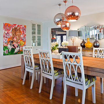 Coronado dining space in vivid color