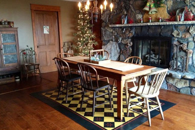 Inspiration for a rustic dining room remodel in Indianapolis
