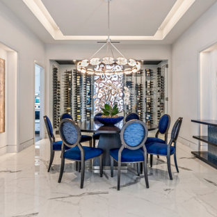 Example of a beach style dining room design in Miami