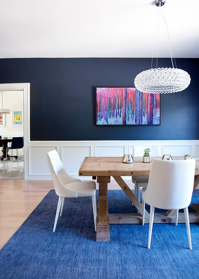 Transitional Dining Room by Etch Design Group