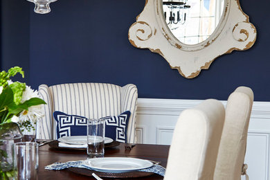 Example of a country dining room design in Atlanta