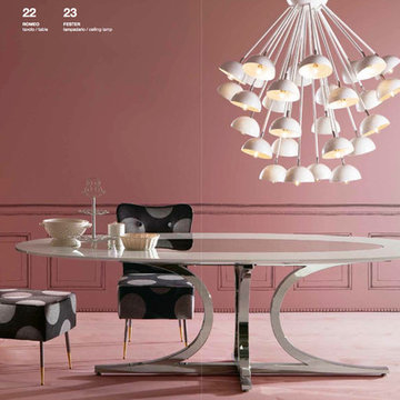 Creazioni Romeo Dining Table | Crazioni Valeria Chair | Creazioni Fester Light