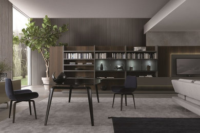 Inspiration for a modern dining room remodel in Singapore