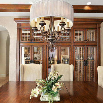 Crystal Cove Custom Built-in Wine Cabinet