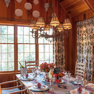 Dining room - mid-sized rustic dining room idea in Charlotte