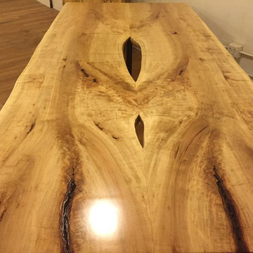 Curly maple Live edge wooden table